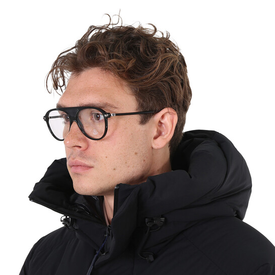 MONCLER LOTY GUBBOTTO ブラック T1 Moncler Demo Pilot Men's Eyeglasses ML5033 001 55 16 145