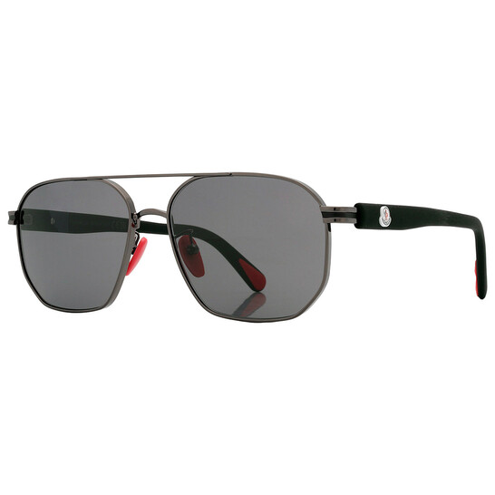新品未使用 MONCLER モンクレール サングラス ブラック FLAPERON Moncler Flaperon Smoke Navigator Men's Sunglasses ML0242-H 08A 56