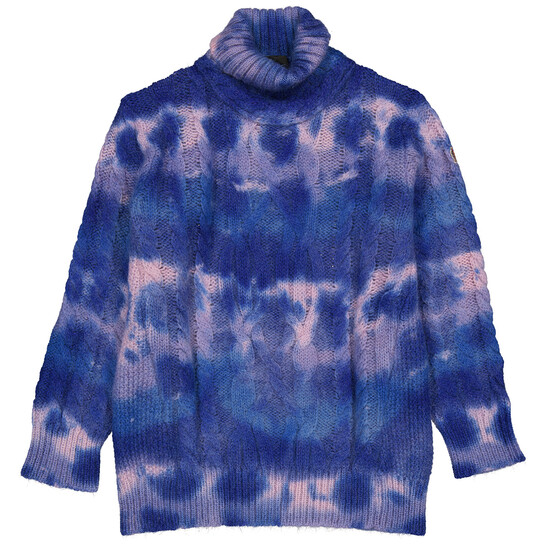 Moncler Ladies Cable Knit Tie-dye Jumper, Size Small E20989253300