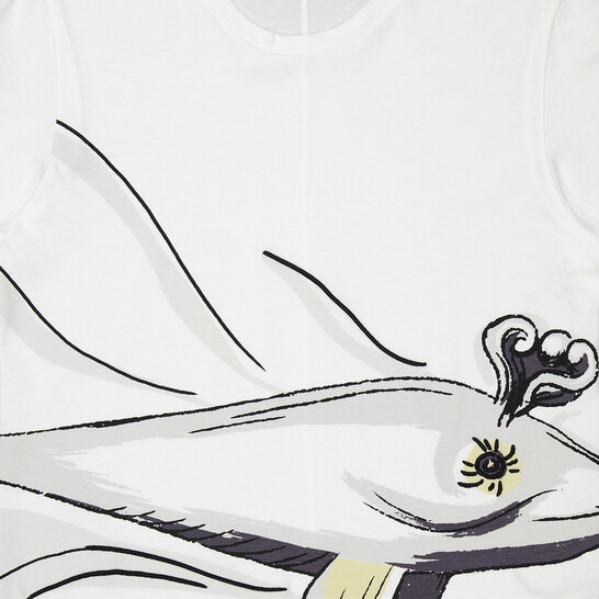 Moncler Ladies Dolphin Embroidered T-Shirt, Size X-Small