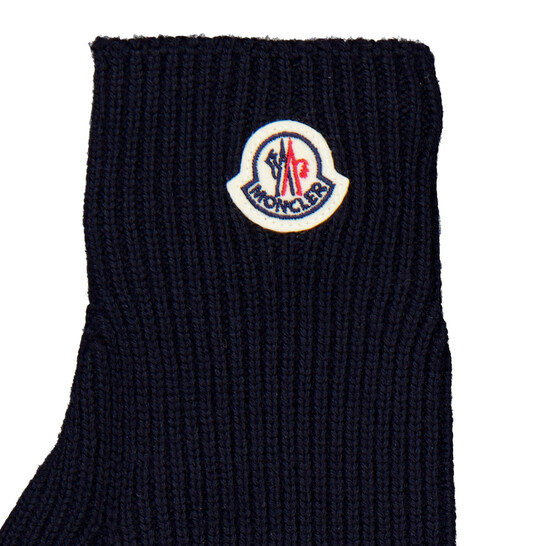 Moncler Logo-Patch Wool Gloves, Size X-Large I20913A00004
