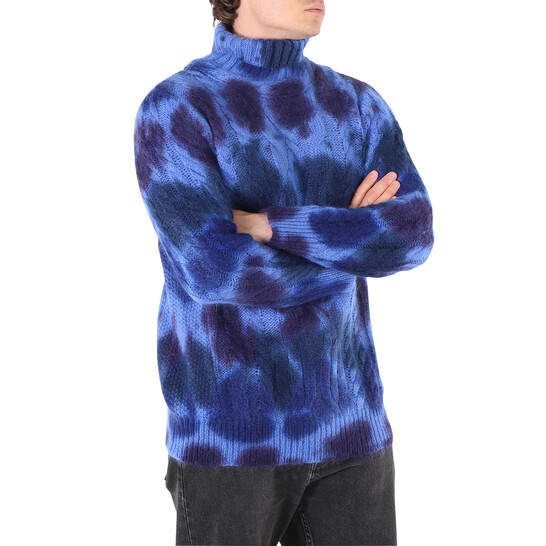 MONCLER カラフル刺繍ニット Moncler Maglione Tie-dye Turtleneck Jumper, Size Large