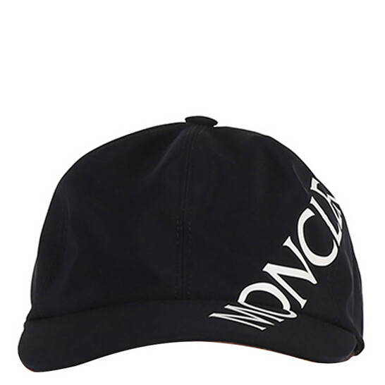 Moncler Men's Black Diagonal Logo-Print Baseball Cap, Size