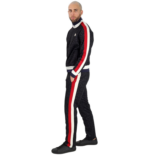 Moncler Men's Black Logo Accent Sweat Pants, Size X-Large