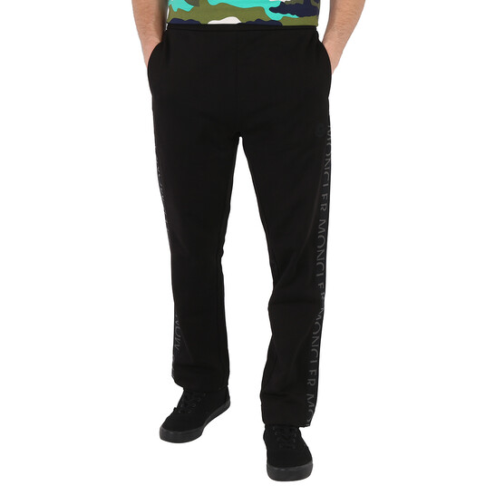 【関税＆送料込み】Moncler Pants MONCLER Straight-Leg Logo-Print Cotton-Blend Shell Track
