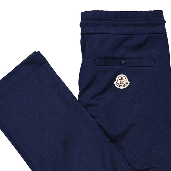Moncler Men's Navy Striped Drawstring Sweatpants, Size XX