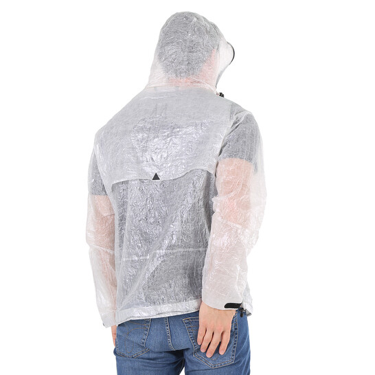 Moncler Men's White Day-Namic Crinkled-Shell Hooded Rain Jacket