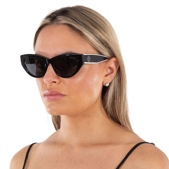 Moncler Modd Smoke Cat Eye Ladies Sunglasses ML0258 01A 53