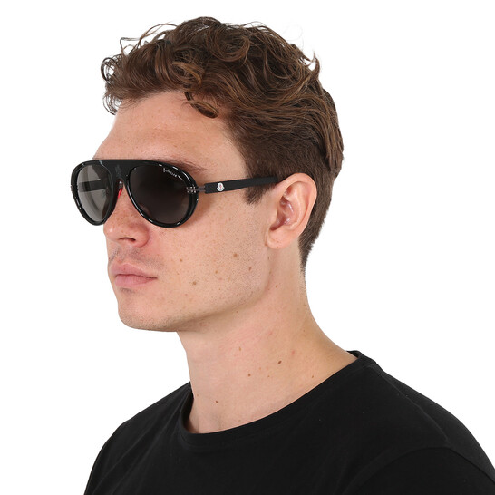 Moncler Navigaze Smoke Pilot Men's Sunglasses ML0240 01A 57