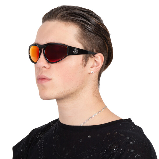 サングラス MONCLER Woman Sunglasses Orange ML0249 43A Moncler Wrapid Smoke Wrap Men's Sunglasses ML0249 43A 00