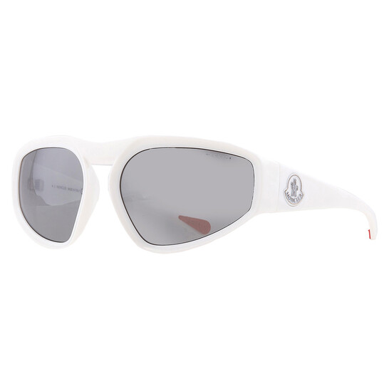 MONCLER　ML0248 21C　サングラス ホワイト　ミラー　スポーツ MONCLER - MONCLER ML0248 21C サングラス ホワイト ミラー