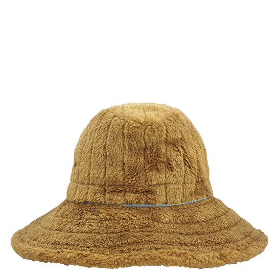 Moncler Quilted Faux-Fur Bucket Hat, Size Medium