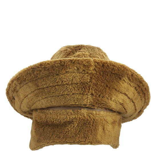 Moncler Quilted Faux-Fur Bucket Hat, Size Medium
