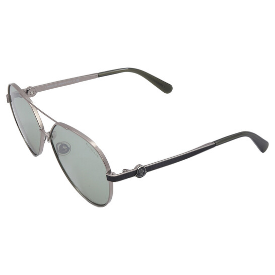 Moncler Vizta Green Pilot Unisex Sunglasses ML0263 14Q 59