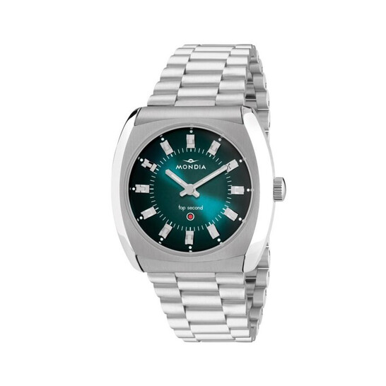 Montre Mondia Heritage Automatique GMT - Boîtier Acier 40mm, Bracelet Acier - Fabriquée En Italie, 2023