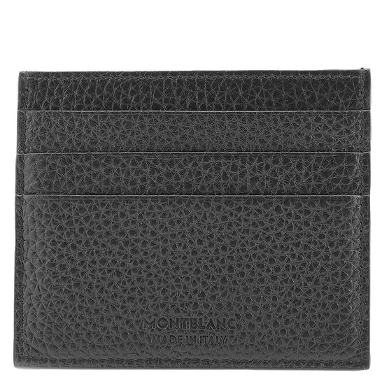 Montblanc Black Grain Leather 6cc Card Holder 199441 4062037841571
