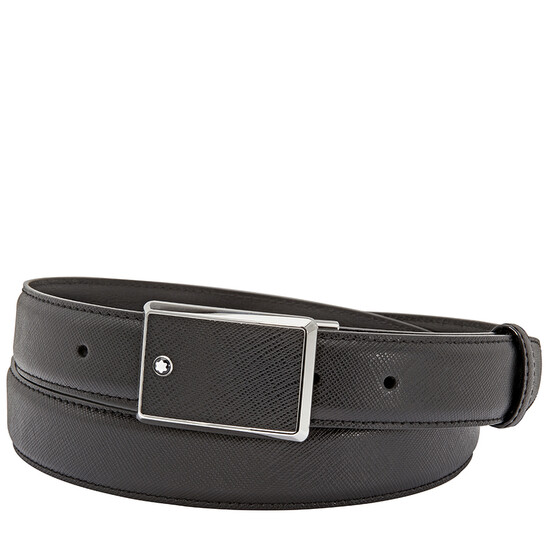 Montblanc Black Saffiano Leather Belt 114421 4017941782656 - Jomashop