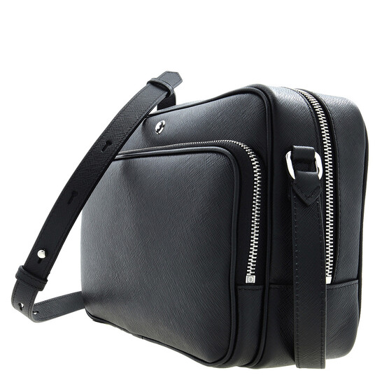 Montblanc Black Sartorial Leather Messenger Bag 198127