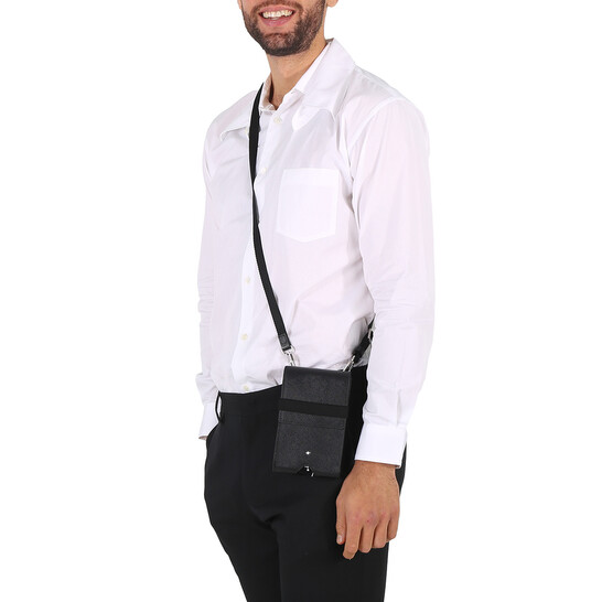 【 Montblanc 】Black Sartorial Mini Envelope クロスバック Montblanc Black Sartorial Mini Envelope Pouch 128568