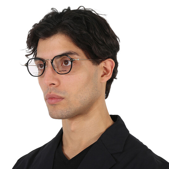 Montblanc Demo Geometric Men's Eyeglasses MB0296O 001 50