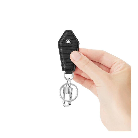 Montblanc Diamond Shaped Leather Keychain 130932 4062037108100