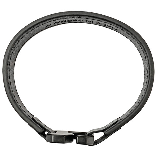 Montblanc Extreme Black Leather Bracelet, Size 63 12382963