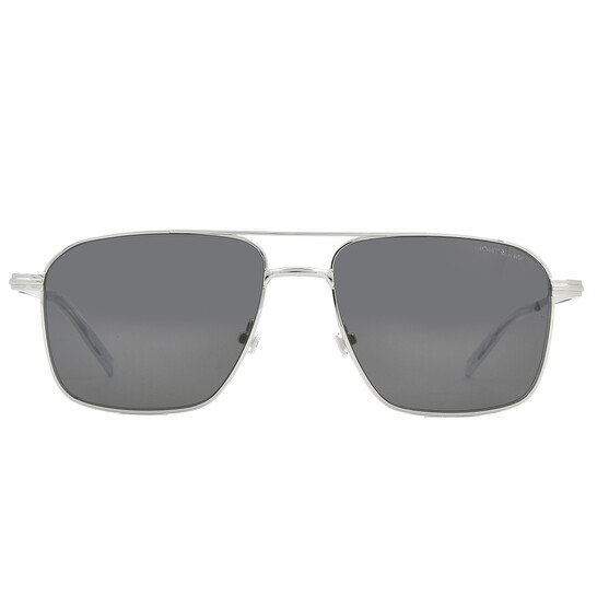 Montblanc Gray Rectangular Men's Sunglasses MB0278S 001 56