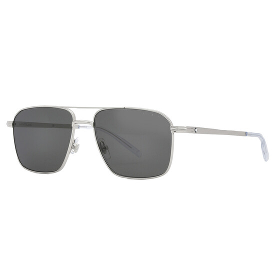 Montblanc Gray Rectangular Men's Sunglasses MB0278S 001 56