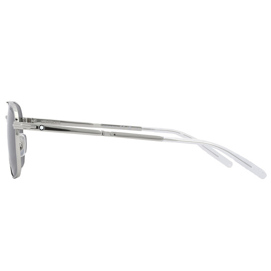 Montblanc Gray Rectangular Men's Sunglasses MB0278S 001 56