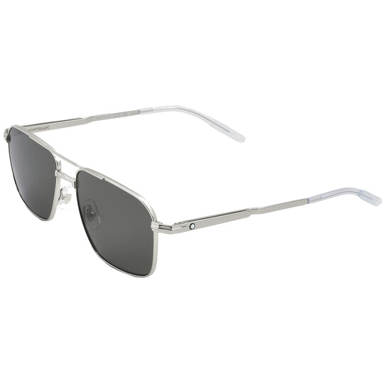 Montblanc Gray Rectangular Men's Sunglasses MB0278S 001 56