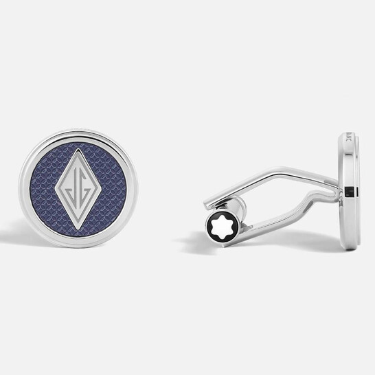 MONTBLANC シルバー レッド カフリンクス Montblanc M RED cufflinks – Handelshaus Rheinländer | Montblanc