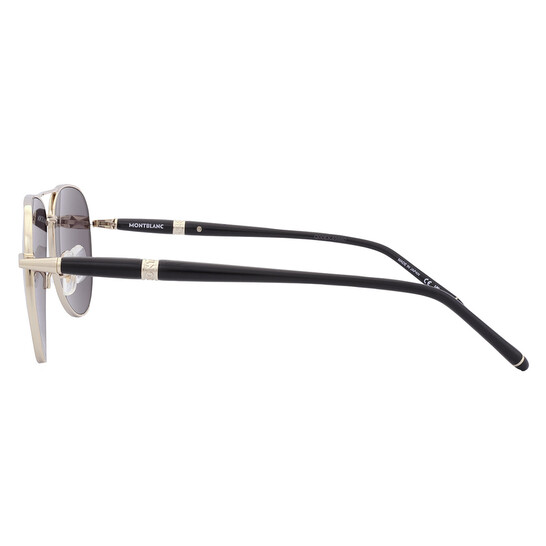 Montblanc Grey Pilot Men's Sunglasses MB0345S 001 57 889652478043
