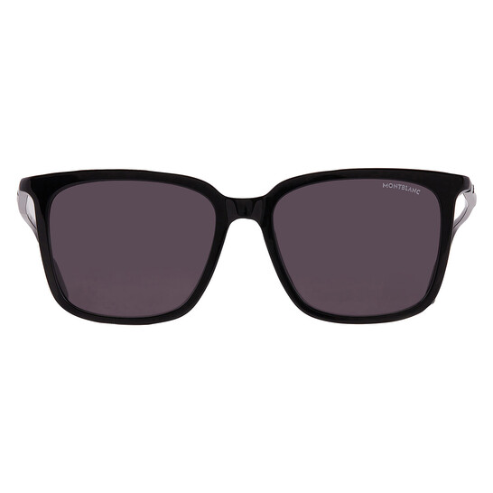 Montblanc Grey Square Men's Sunglasses MB0084SK 001 56