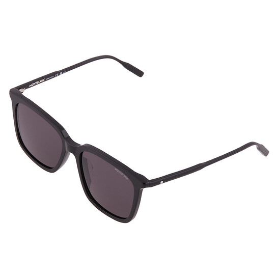 Montblanc Grey Square Men's Sunglasses MB0084SK 001 56