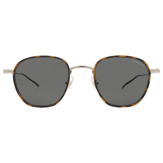 Montblanc Grey Square Men's Sunglasses MB0160S 002 49