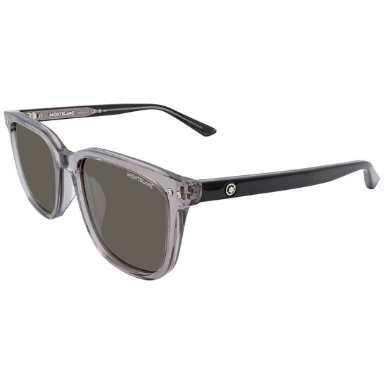 Montblanc Grey Square Men's Sunglasses MB0258SA 003 55