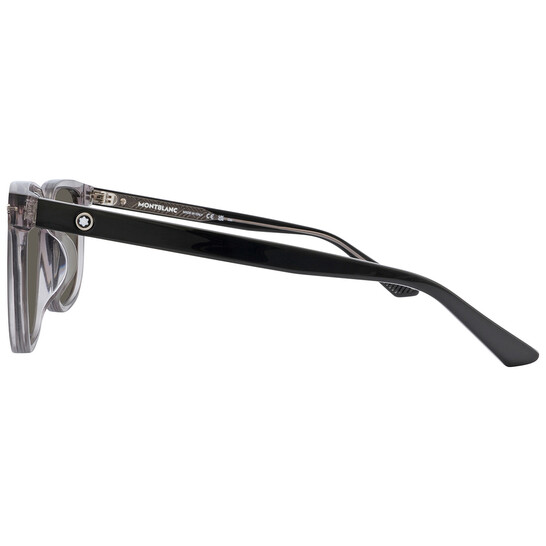 Montblanc Grey Square Men's Sunglasses MB0258SA 003 55