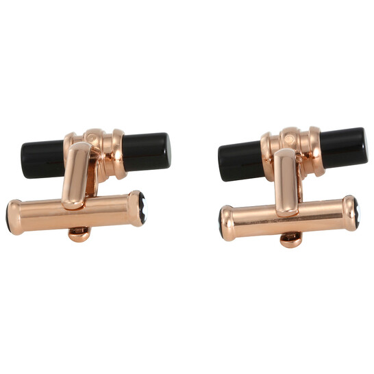 Montblanc Meisterstuck Gold-Tone Onyx Cufflinks 113395