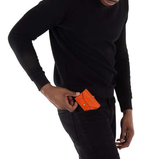 Montblanc Meisterstuck Selection Soft Card Holder - Spicy Orange