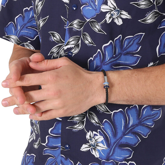 Montblanc Men's 1858 Ice Sea Blue Bracelet, Size 63 12951863