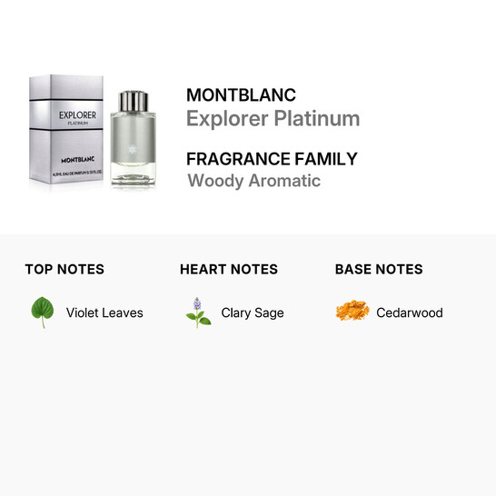 Montblanc Men's Explorer Platinum EDP Spray 0.15 oz Fragrances
