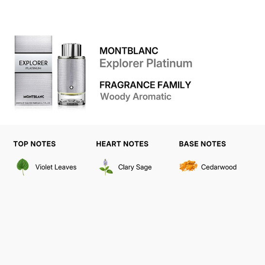 Montblanc Men's Explorer Platinum EDP Spray 6.7 oz Fragrances