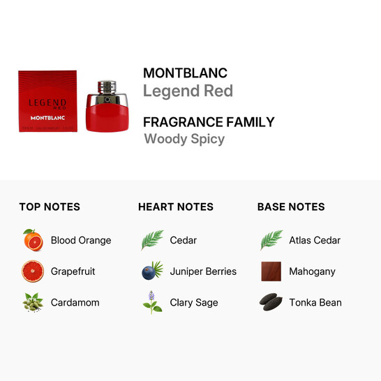 Montblanc Men's Legend Red EDP Spray 1.0 oz Fragrances