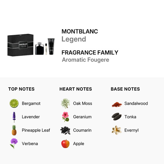 Montblanc Men's Montblanc Legend 3pcs EDT Gift Set Fragrances