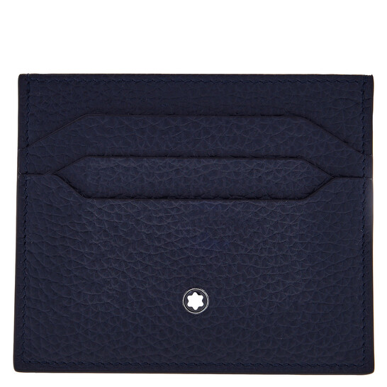 Montblanc Midnight Blue Grain Leather 6cc Card Holder 220039