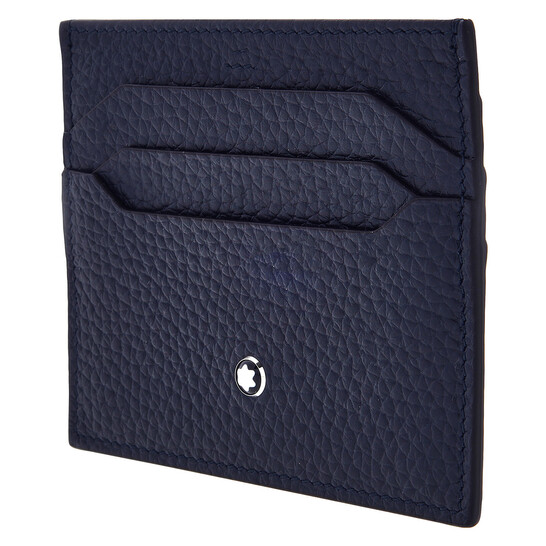Montblanc Midnight Blue Grain Leather 6cc Card Holder 220039