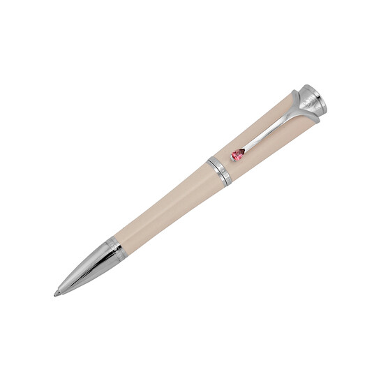 MontBlanc Princess Grace de Monaco Ivory Pink Topaz Ballpoint Pen 111754