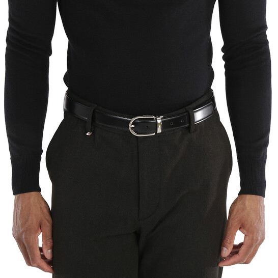 Montblanc Reversible Black/Brown Leather Belt 128135