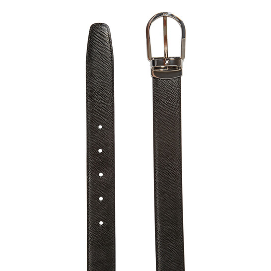 Montblanc　ブラックベルト Blue/black 35 mm reversible leather belt - Luxury Belts