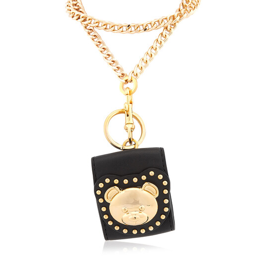 Moschino Black Studded Teddy Airpods Case A8504-8008-0555